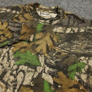 Vintage 90s Jerzees Outdoors Camo T Shirt Mens XL Vented Mesh Trebark Bigwoods